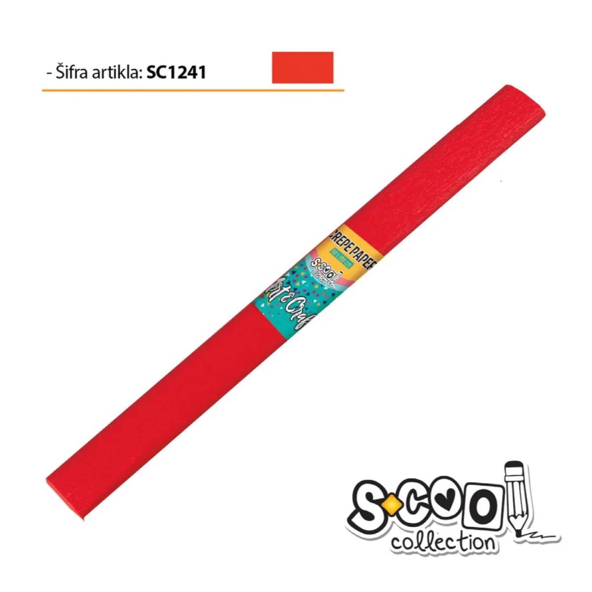 S-COOL Krep papir, terakota sc1241- 10 kom set