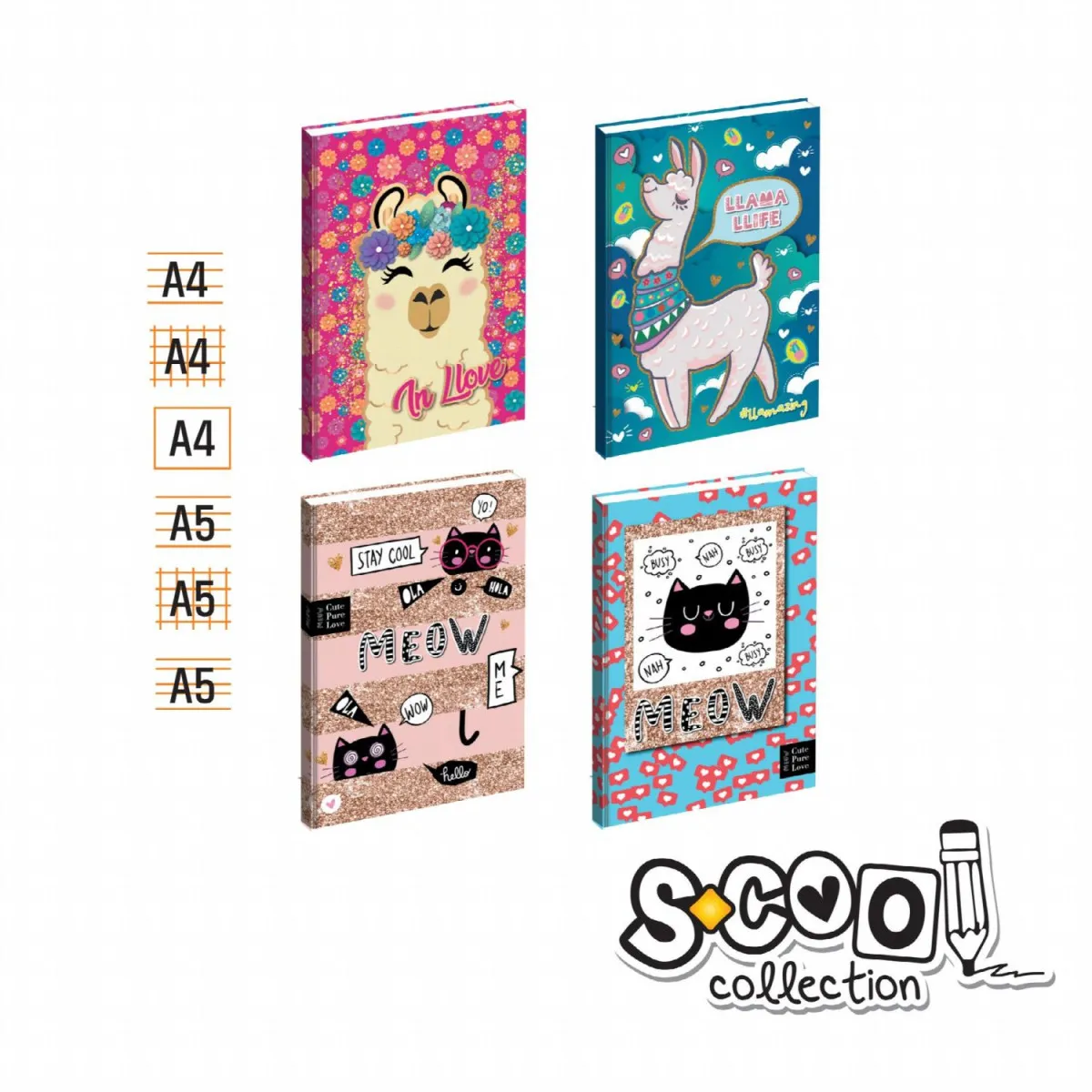 S-COOL Sveska Funny, premium, A4 linija sc1146