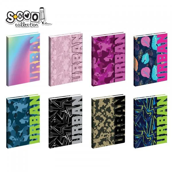 S-COOL Sveska tvrdi povez Premium A4 80 listova sk Urban collection