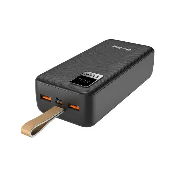 S-LINK Powerbank G330, LCD/PD20W, 30000 mAh, crna