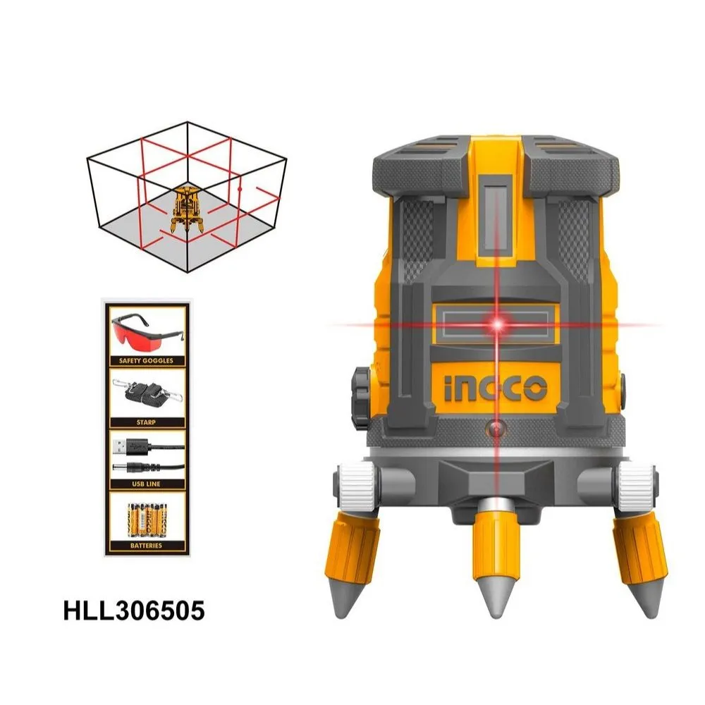 Samonivelisuci linijski laser (crveni laserski zraci) HLL306505 INGCO