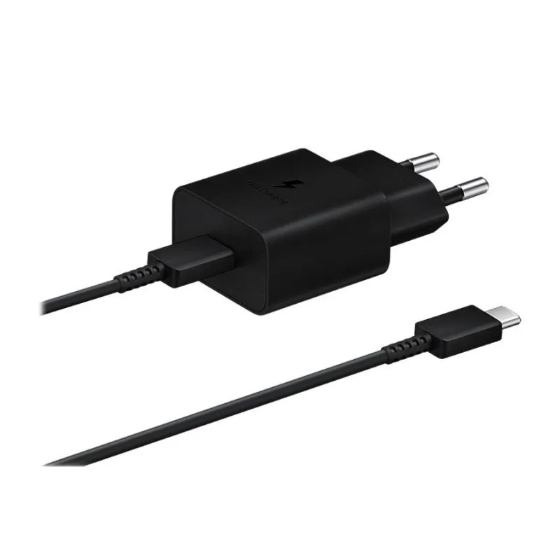 SAMSUNG Kućni punjač EP-T1510-XBE FAST Type C 15W sa kablom/ crna