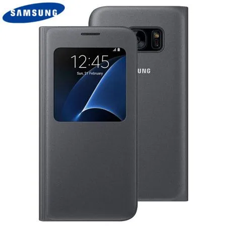SAMSUNG Maska sa preklopom i prozorom S7/ crna