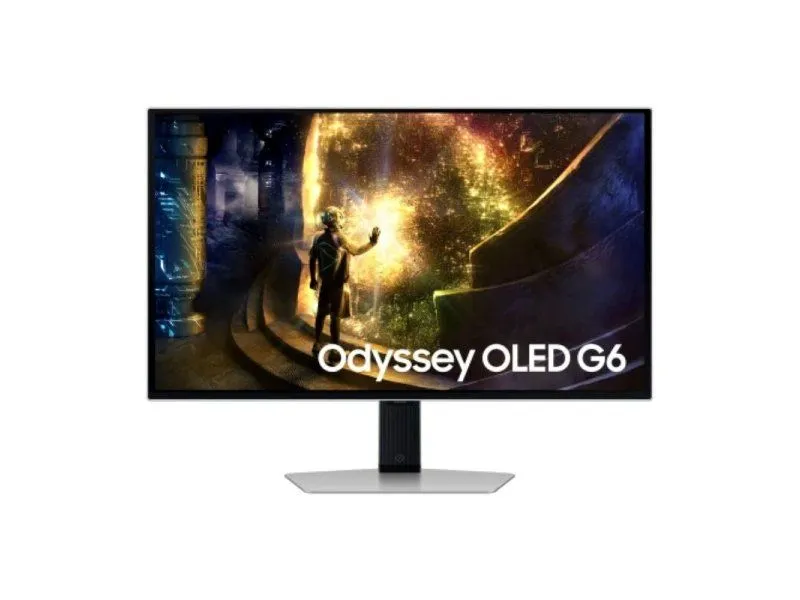 SAMSUNG Monitor LS27DG612SUXEN 27/OLED/2560x1440/240Hz/0/03msGTG/HDMI/DP/USB C/freesync/srebrna