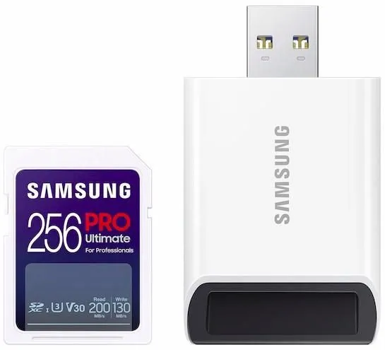 SAMSUNG SD Card 256GB/ PRO Ultimate/ SDXC/ UHS-I U3 V30/ Read up to 200MB/s