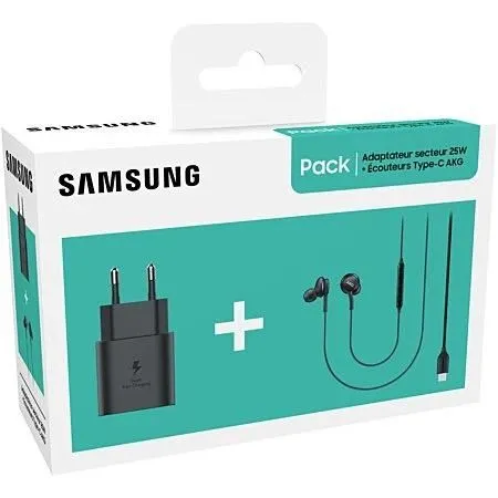 SAMSUNG Set punjač 25w i slušalice AKG Type-C, crna