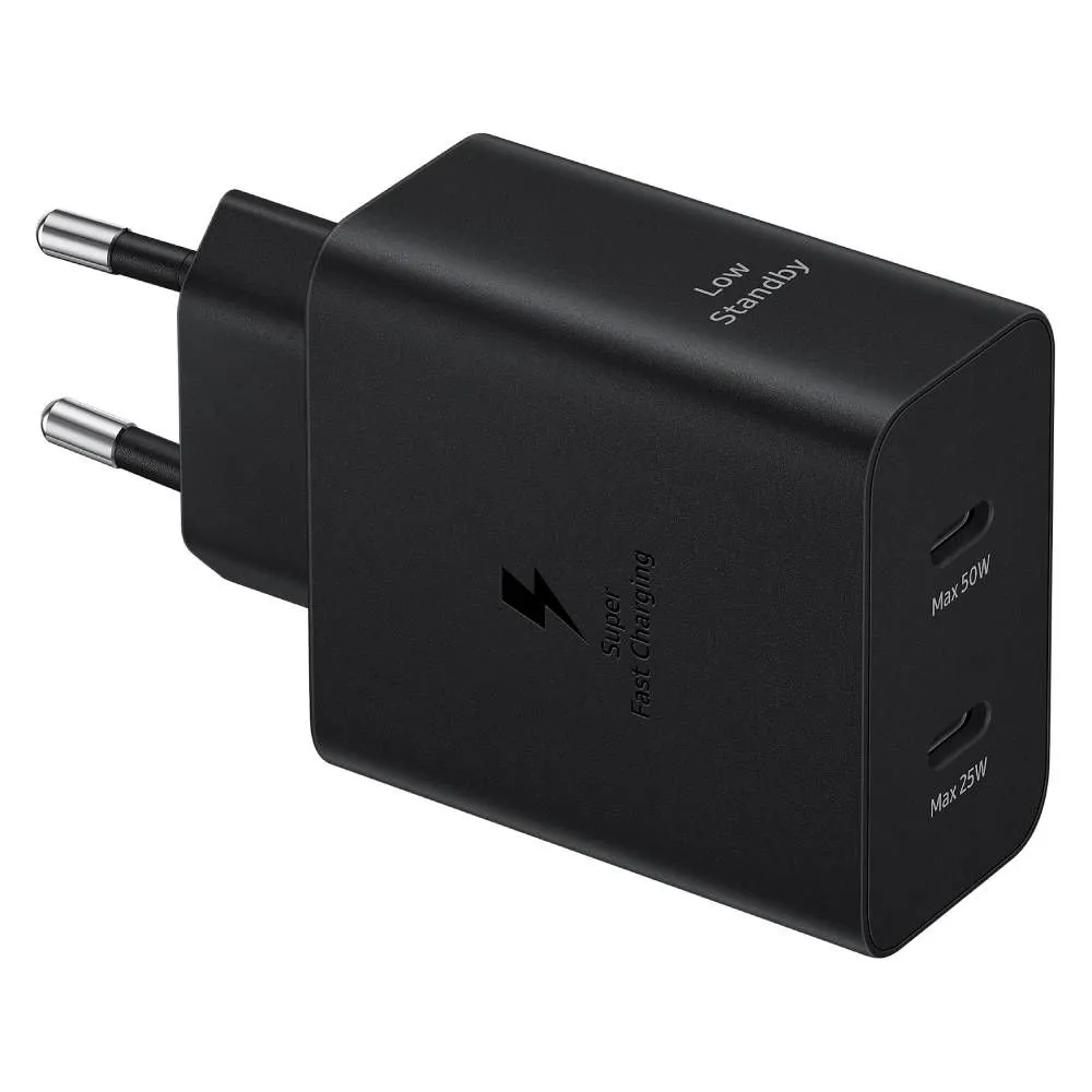 SAMSUNG Univerzalni adapter Duo/ 2x USB-C/ max 50W/ crna