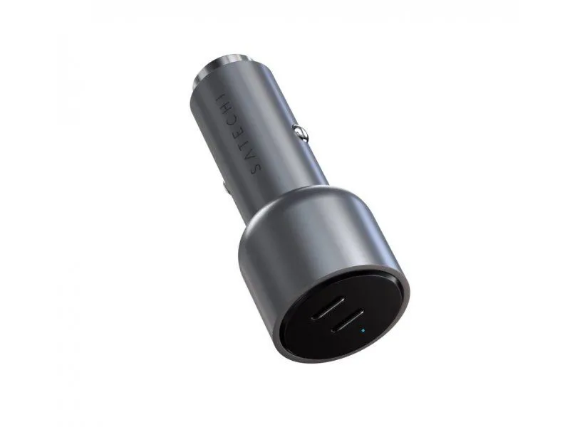 SATECHI Auto punjač 40W Dual USB-C PD, srebrna