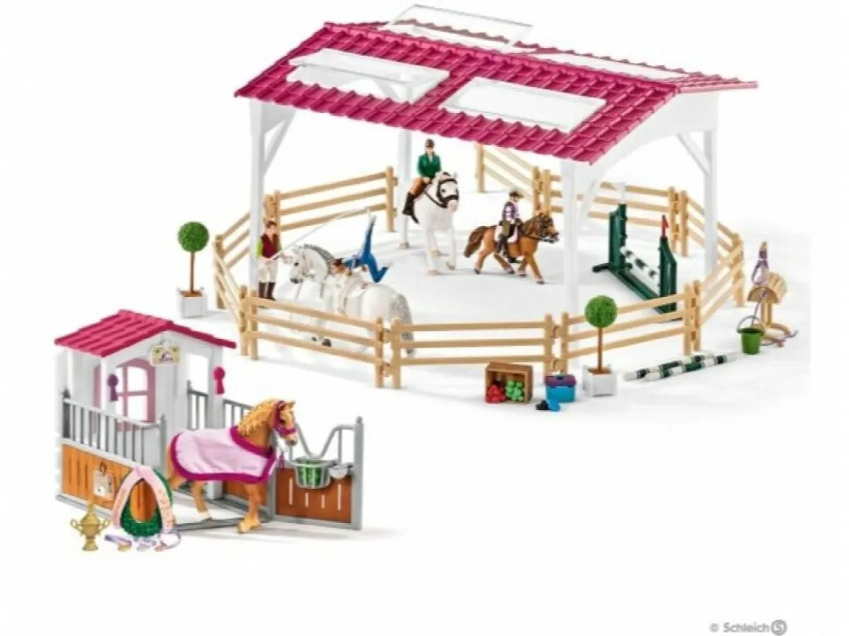 SCHLEICH Set sa arenom za jahanje i stalom