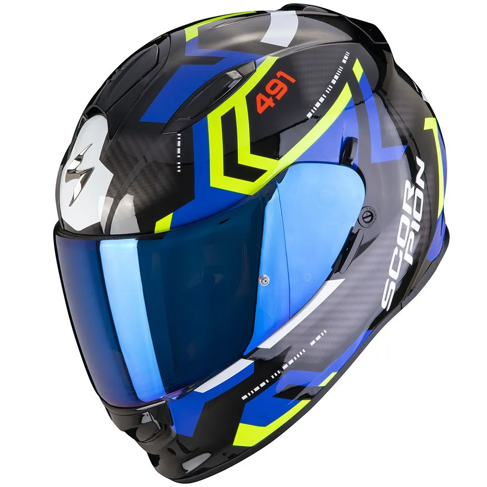 SCORPION Exo-491 spin blue yellow kaciga