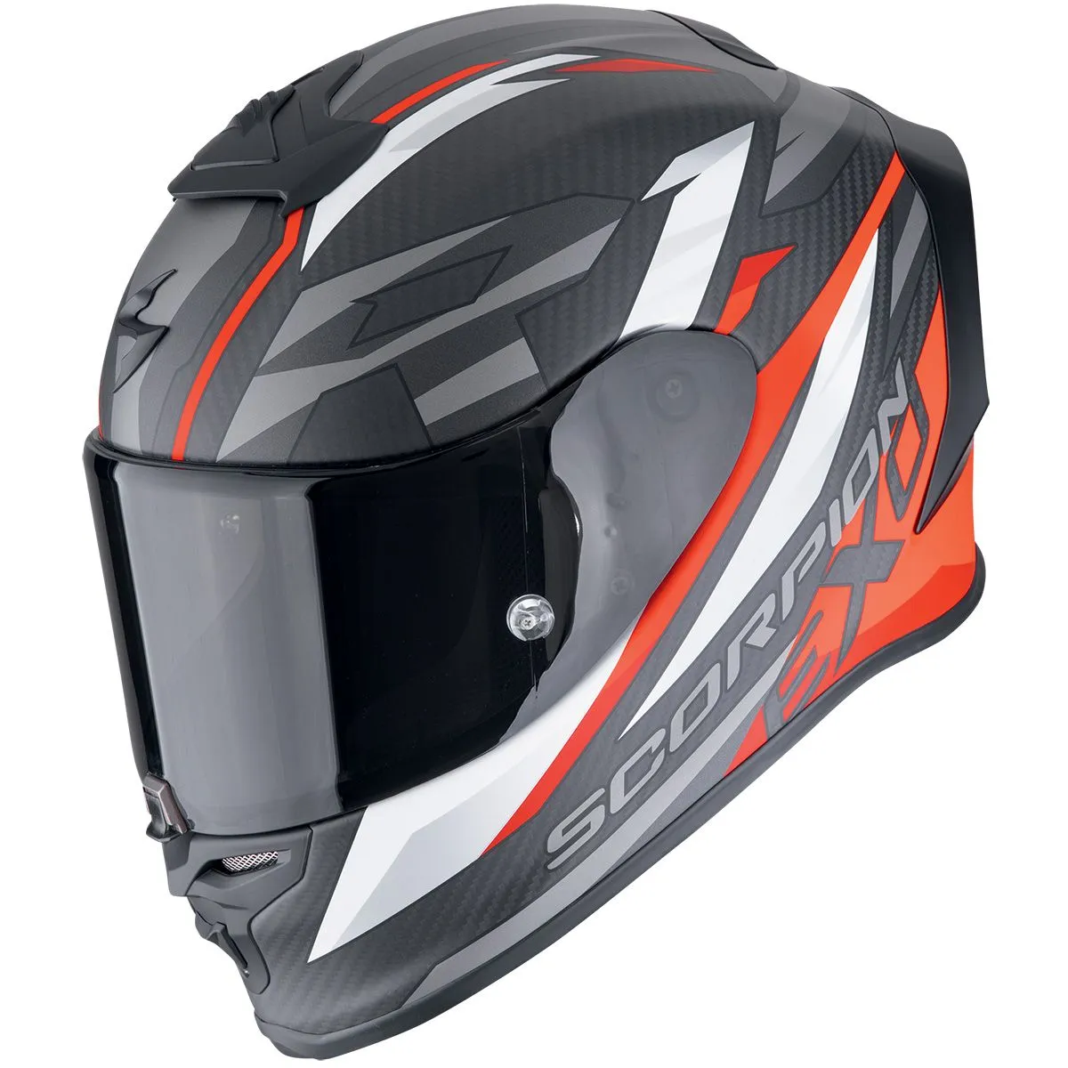 SCORPION Exo-r1 evo carbon air runner matt black-red kaciga
