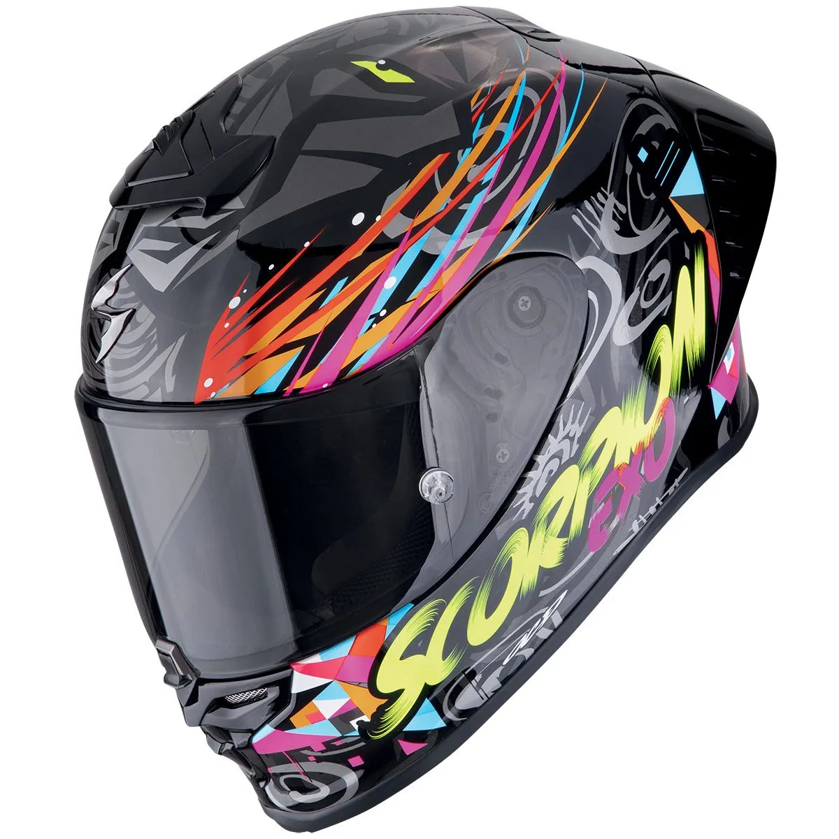SCORPION Exo-r1 evo ii air savage black-blue-pink kaciga