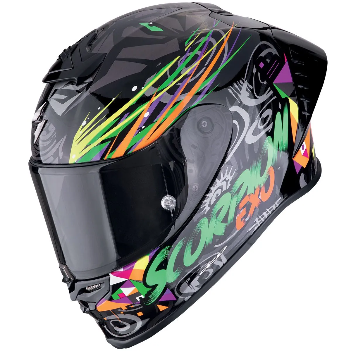 SCORPION Exo-r1 evo ii air savage black-green-orange kaciga