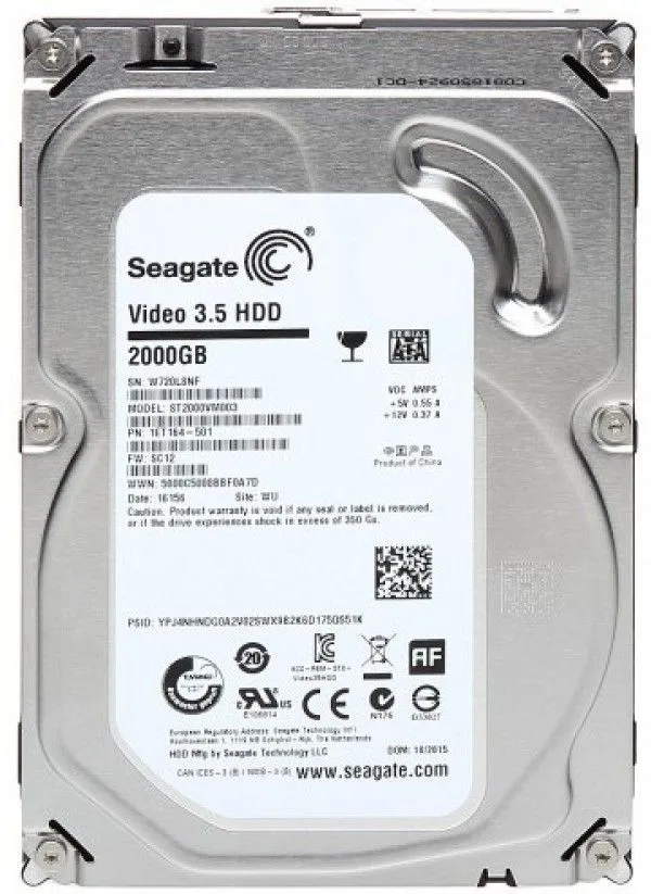 SEAGATE HDD 3.5 2TB ST2000VM003 5900RPM Video