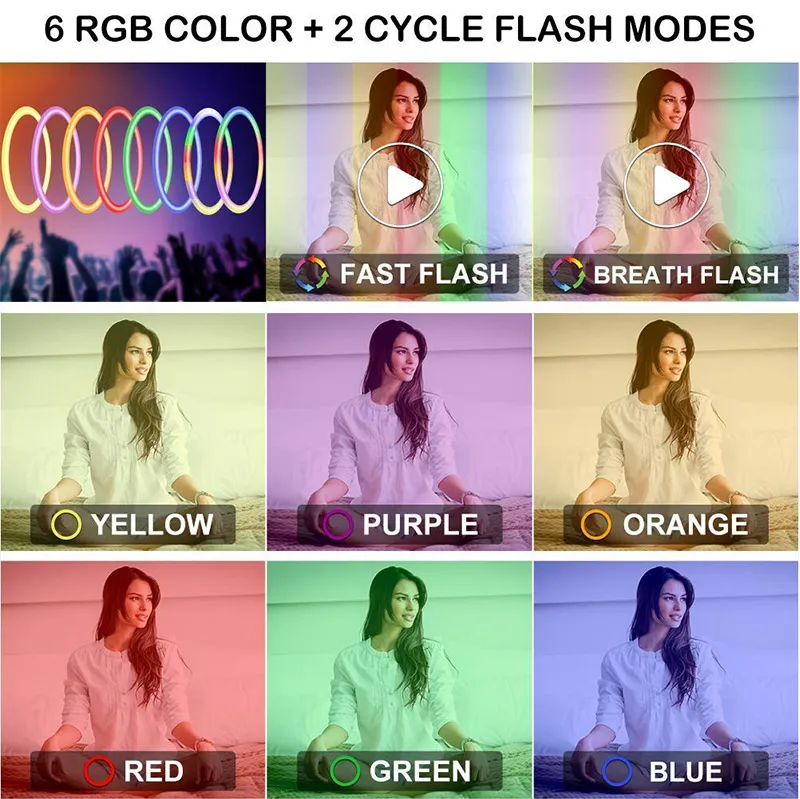 Selfie LED Ring light color sa stalkom 26cm