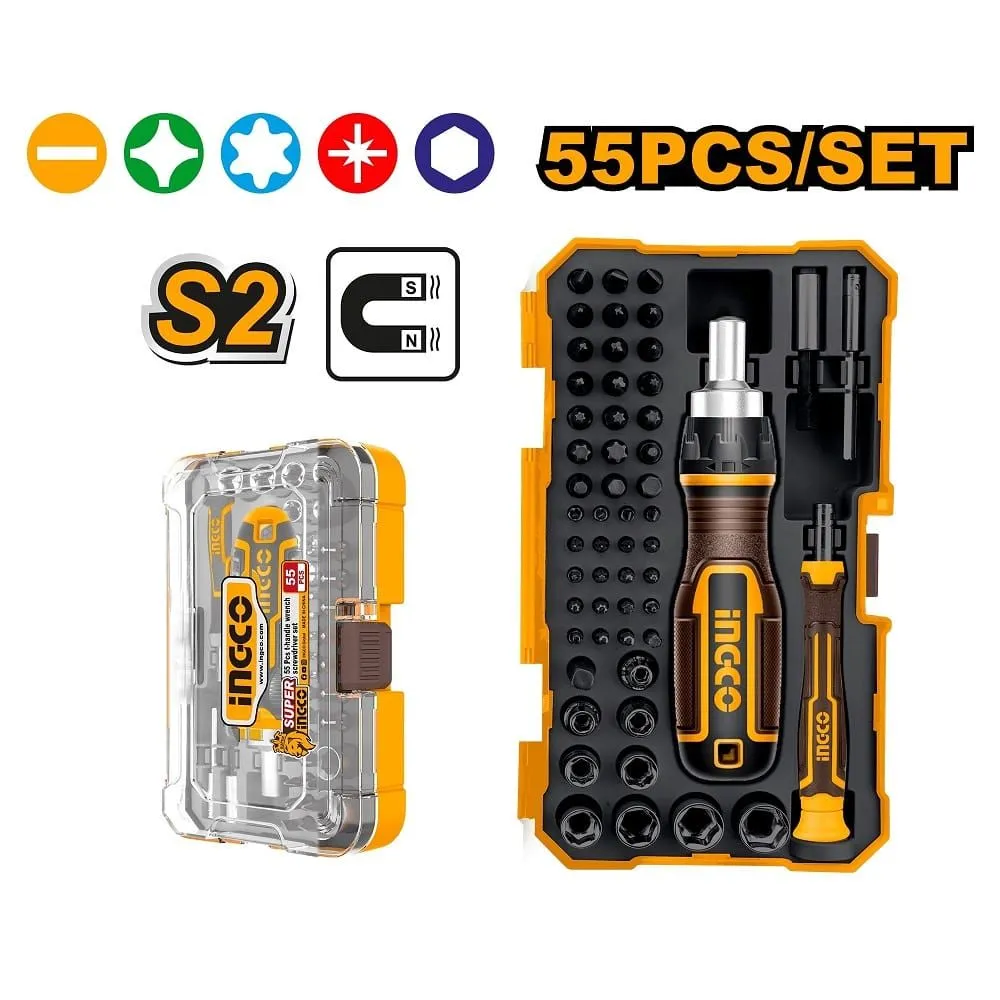 Set preciznih odvijača i bitova HKSDB0558 55 kom SUPER INGCO