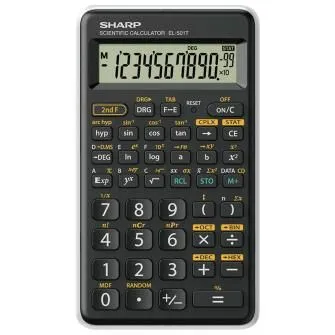 SHARP Kalkulator tehnički 10+2mesta 146 funkcija SHARP EL-501TB-WH crno beli blister