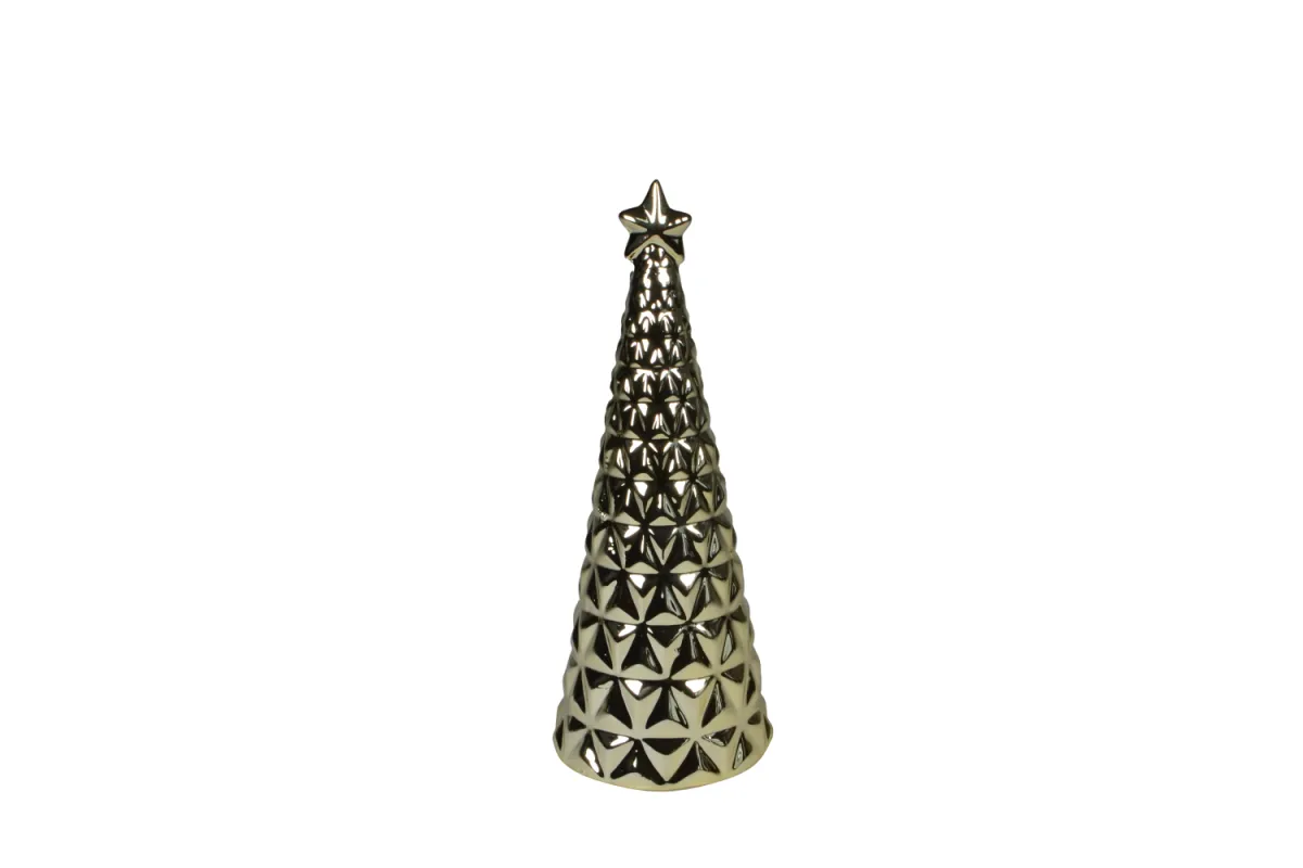 SIGMA Novogodišnja figura Zlatna jelka 8 x 20 cm,  3164048