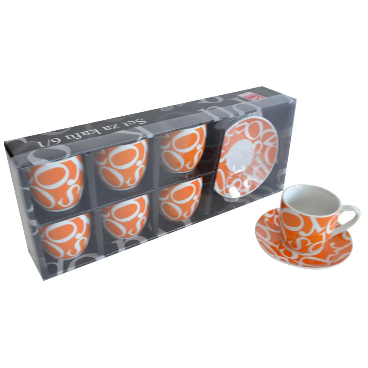 SIGMA Set za kafu 160 ml narandžasti 6/1
