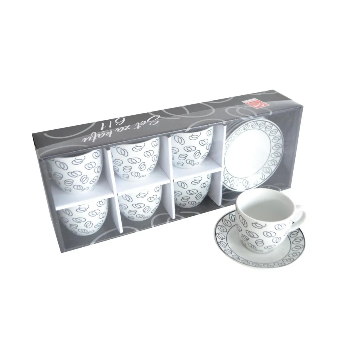 SIGMA Set za kafu  6/1 crni YK-160C-BL