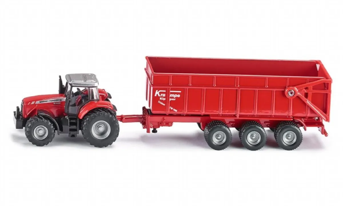 SIKU Traktor Massey Ferguson sa prikolicom