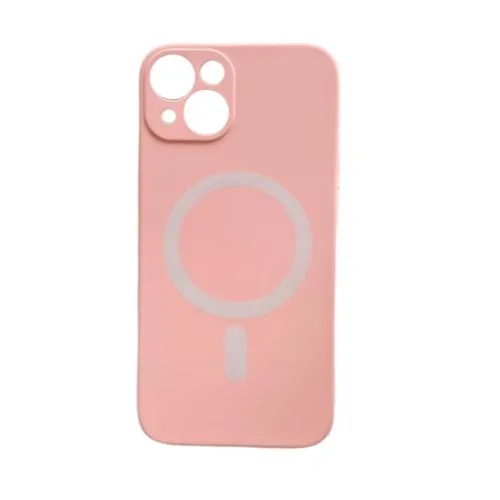 Silikonska futrola Magsafe Color za Iphone 15/ svetlo roza