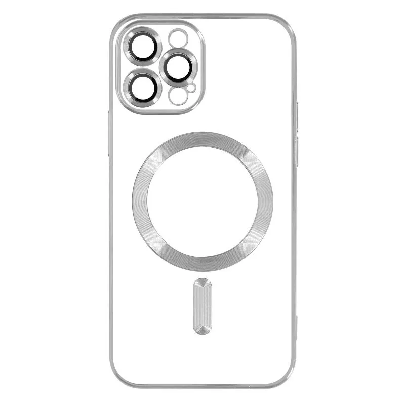 Silikonska futrola MagSafe za iPhone 15 PRO/ srebrna