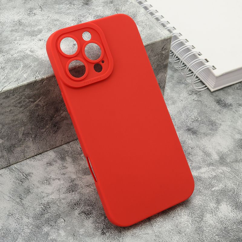 Silikonska maska Pro camera za iPhone 16 Pro Max/ crvena