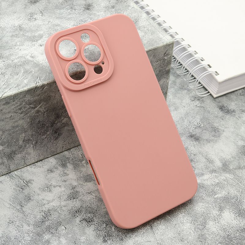 Silikonska maska Pro camera za iPhone 16 Pro Max/ roze