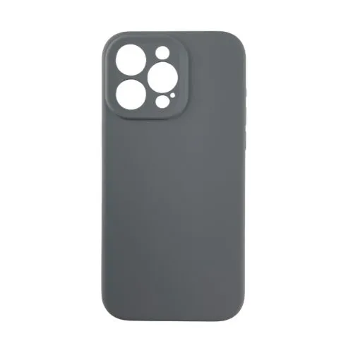 Silikonska SOFT Maska sa zaštitom kamere iPhone 15 Pro Max/ tamno siva