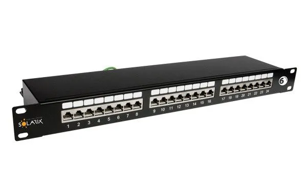 SOLARIX SX24-6-STP-BK patchcord kabal panel 1U 24x RJ45