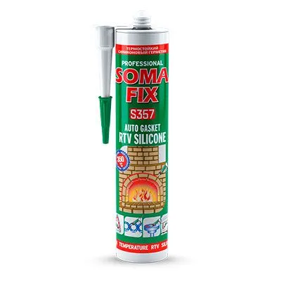 SOMAFIX Silikon temperaturni RTV 350c  S357 crveni 310ml