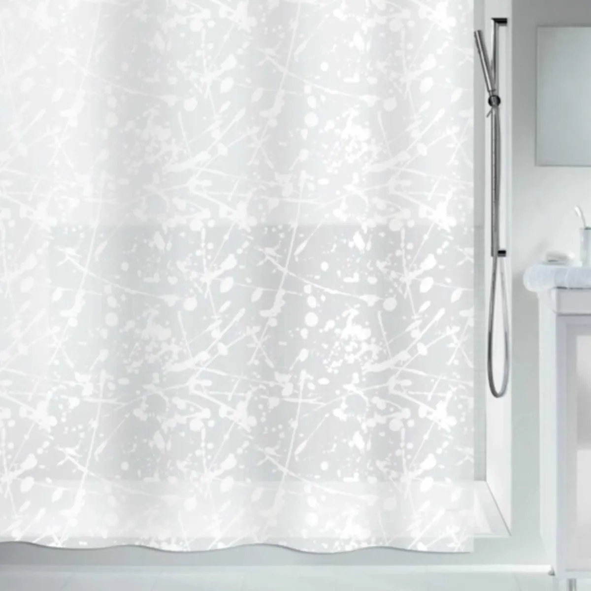 SPIRELLA Zavesa za kadu Bang bela 100%peva 180x200cm
