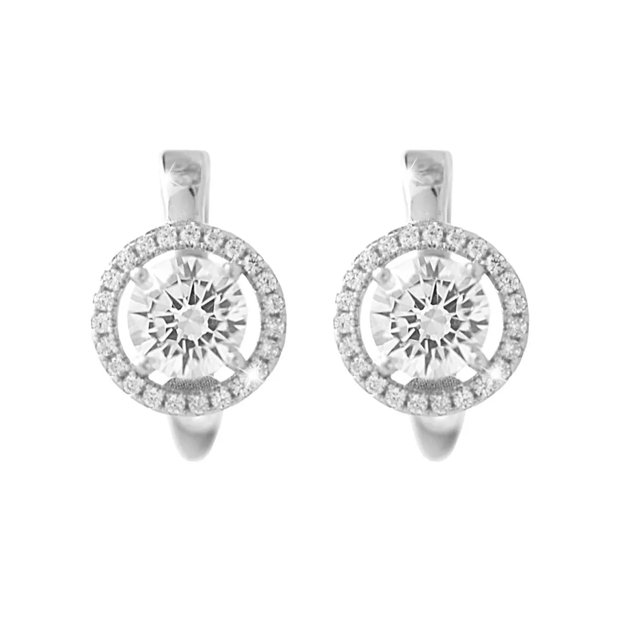 Srebrne minđuše sa Swarovski kristalima 92400427 CR