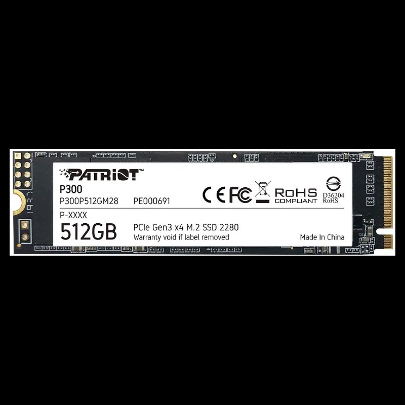 SSD M.2 NVMe 512GB Patriot P300 1700MBs/1100MBs P300P512GM28