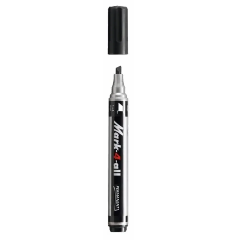 STABILO Permanentni marker, crni, kosi vrh, kutija 1/10