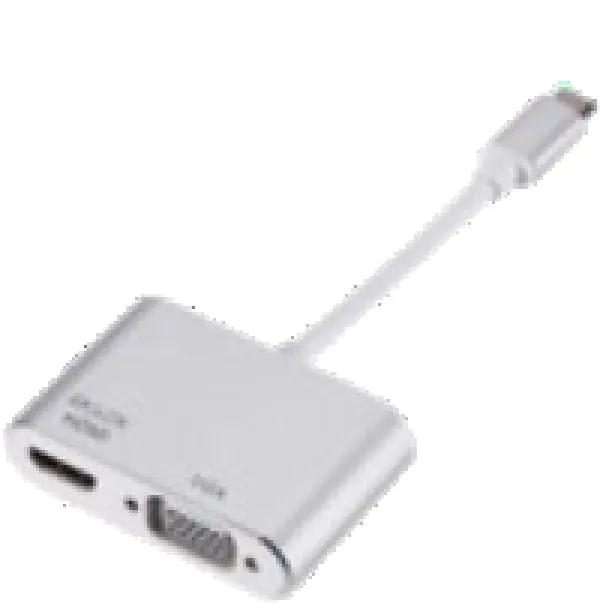 STARS SOLUTIONS Adapter USB-C na HDMI/VGA sivi