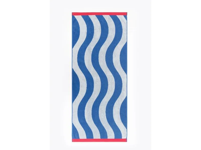 STEFAN Plažni peškir 70x170cm, plavi talas