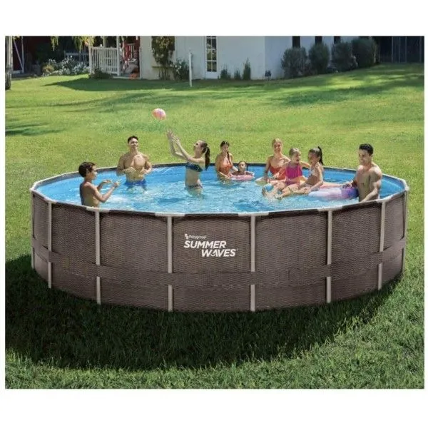 SUMMER WAVES Okrugli bazen sa metalnim ramom Ratan 3/05x0/76cm