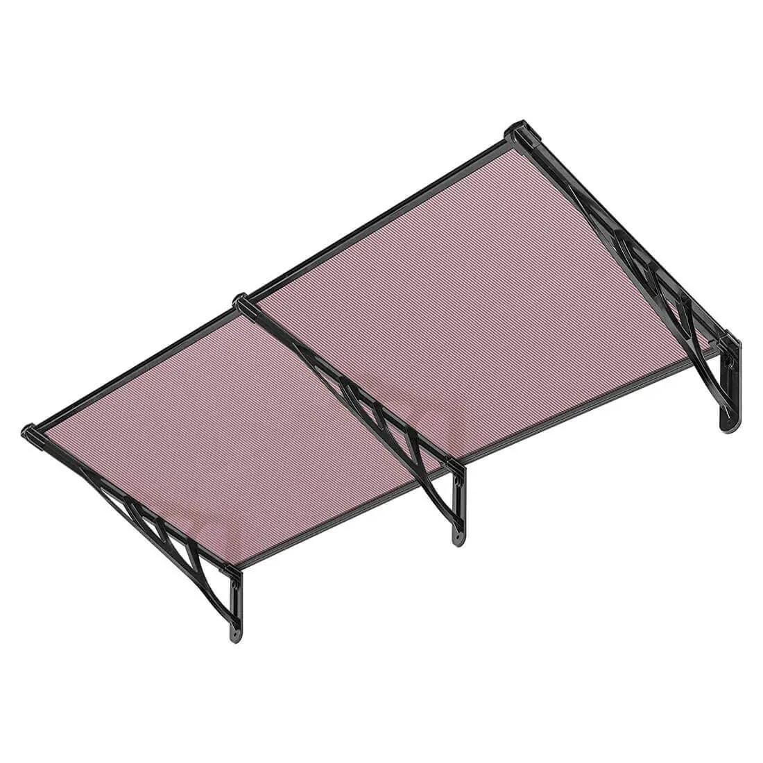 SUPERGARDEN Nadstrešnica ravna 200x90 Crna Bronza 5mm Leksan