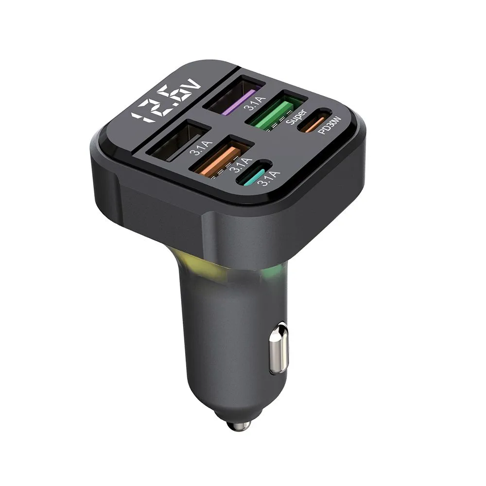 SUPERIOR Auto punjač K35 5V 3.1A/ PD 30W/ crna