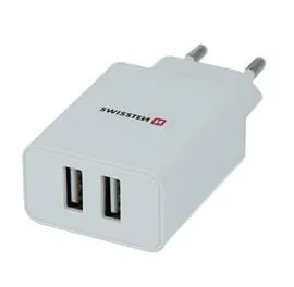 SWISSTEN Punjač 2x USB 2,1A+ kabl Type C 1,2m, bela