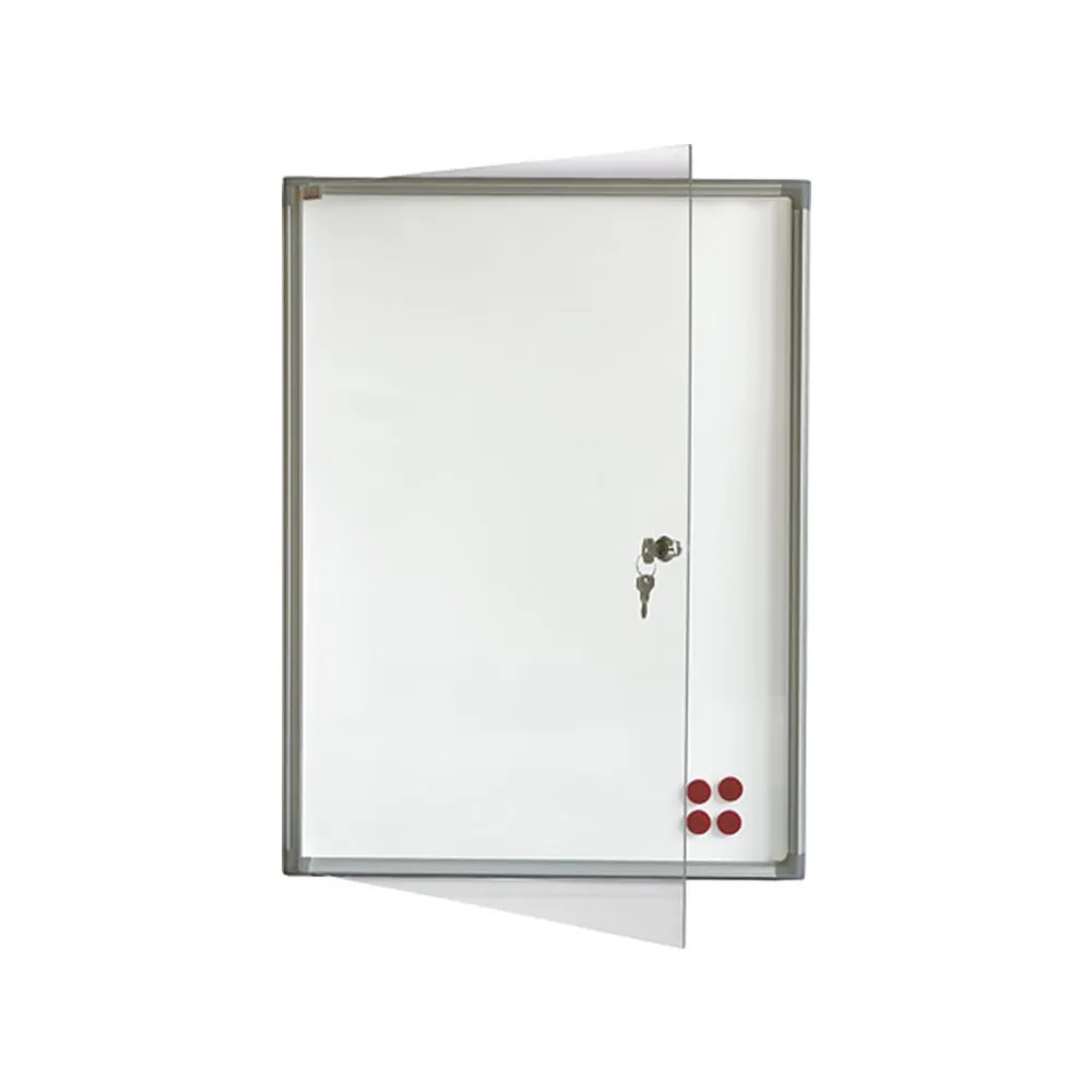 Tabla oglasna 2x3 GS44 4xA4 bela magnetna sa vratima i ključem 51X68