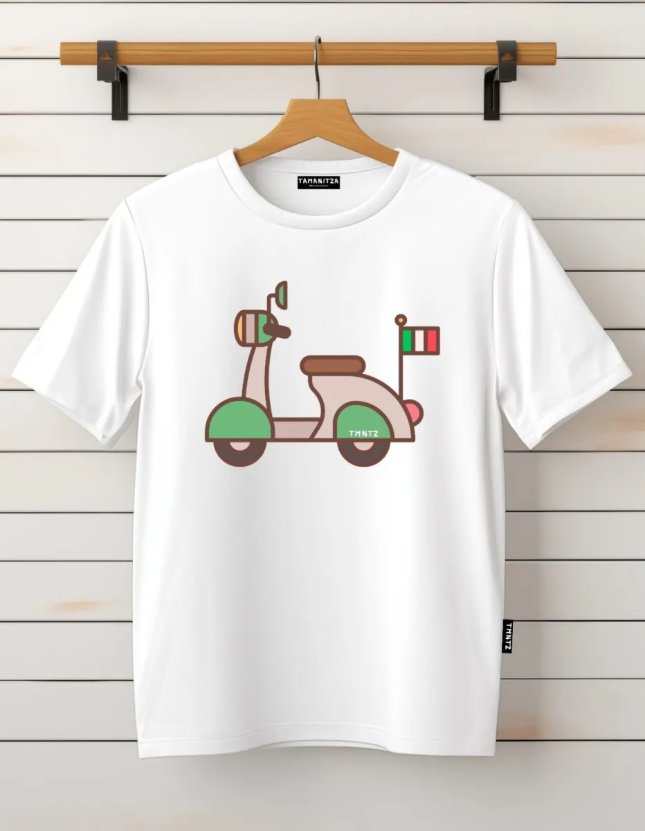 TAMANITZA Ženska bela majica VESPA