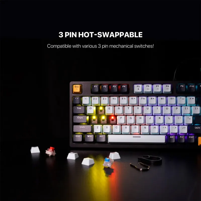 Tastatura mehanička Gaming Fantech MK890 RGB Atom 96 navy (RED switch)