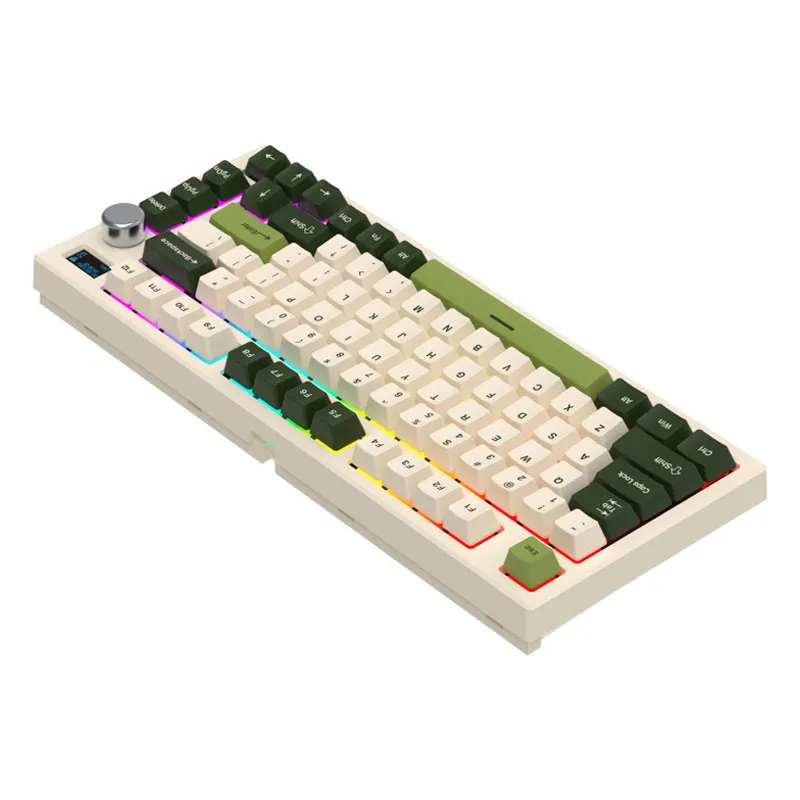 Tastatura mehanička Gaming Fantech MK910 RGB Vibe Maxfit 81 Milky Matcha Wireless (Yellow switch)