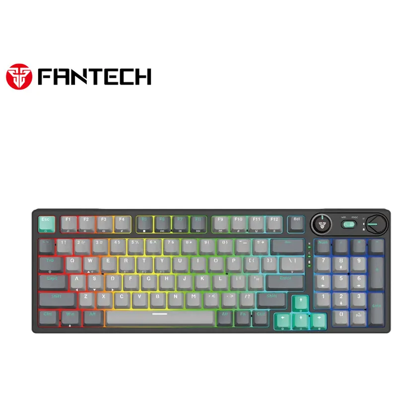 Tastatura mehanička Gaming Fantech MK914 RGB Atom PRO96 Wireless Mercury (blue switch)