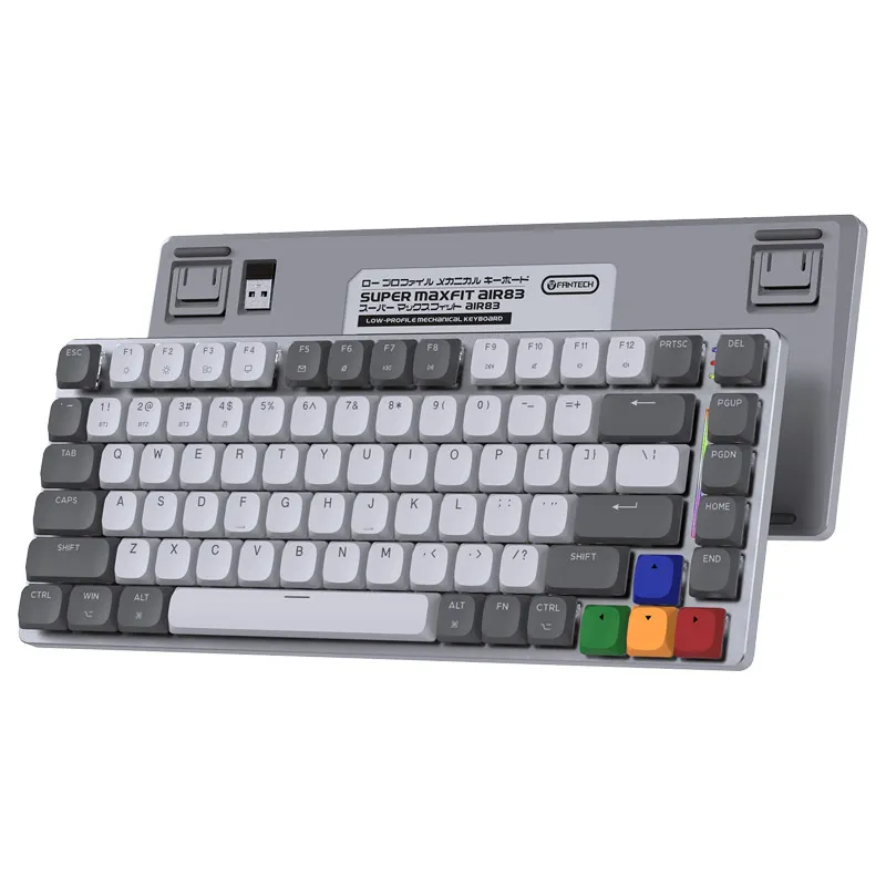 Tastatura mehanička Gaming Fantech MK915 RGB Maxfit AIR83 Wireless gray (brown switch)