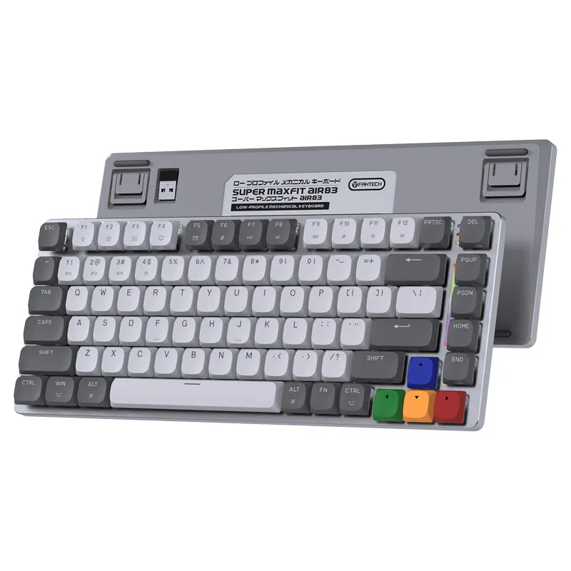 Tastatura mehanička Gaming Fantech MK915 RGB Maxfit AIR83 Wireless gray (red switch)