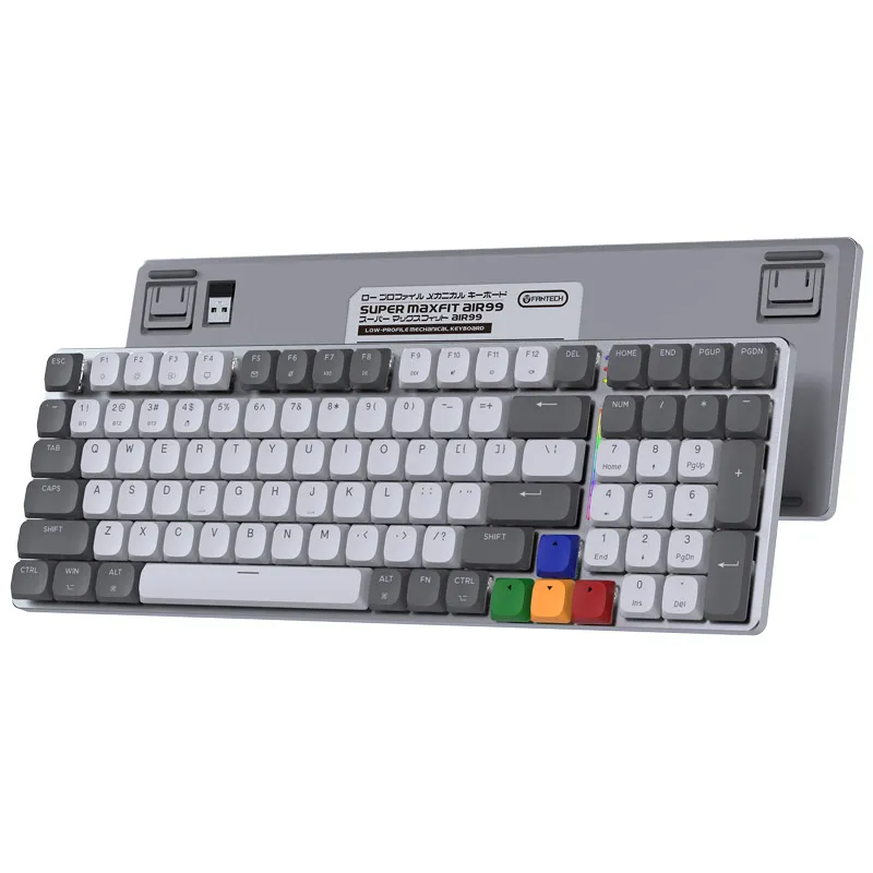 Tastatura mehanička Gaming Fantech MK916 RGB Maxfit AIR99 Wireless gray (red switch)
